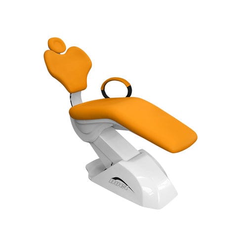 Sillón dental eléctrico - CHIROMEGA 652.3 - CHIROMEGA - naranja / con altura regulable