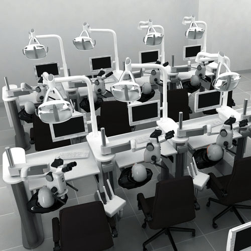 Puesto de trabajo para laboratorio dental de formación - EDU  - COPEGA s.r.l.   - con luz / con monitor / con simulador de pacientes