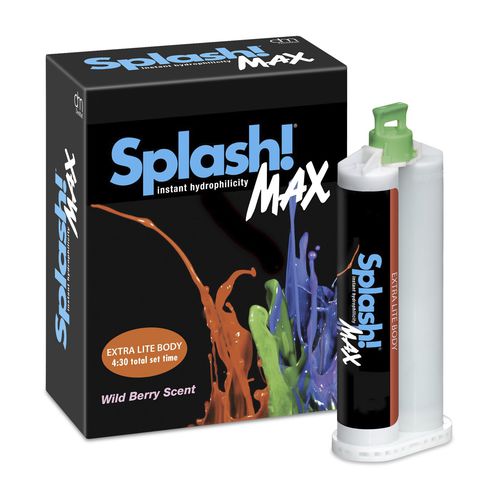 Material dental de vinilo polisiloxano - Splash Max® - DenMat Holdings - para moldes para impresiones dentales
