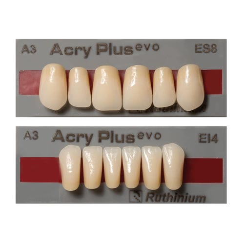 Prótesis dental de fibra acrílica - Acry Plus EVO - Ruthinium Group - de los dientes anteriores / para dientes posteriores
