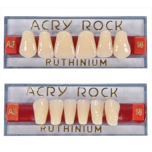 Prótesis dental de fibra acrílica - Acry Rock V - Ruthinium Group - de los dientes anteriores / para dientes posteriores / incisivos inferiores