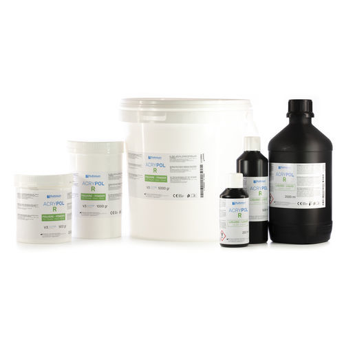Material dental de PMMA - ACRY POL R - Ruthinium Group - para prótesis dentales / en polvo