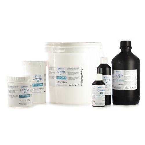 Material dental de PMMA - ACRY POL HI - Ruthinium Group - para prótesis dentales / líquido / en polvo