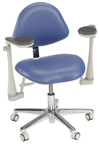 Taburete para odontología - Elbow Support - DentalEZ Group   - de altura variable / con reposabrazos / con respaldo