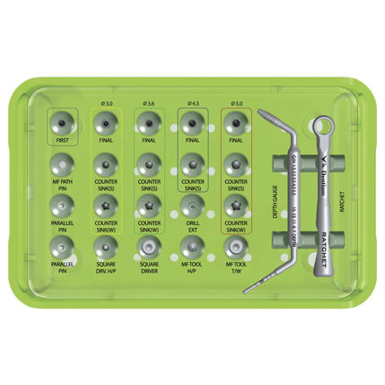 Kit de instrumentos para implantología dental - UXIFN, UXNS - Dentium - para cirugía dental