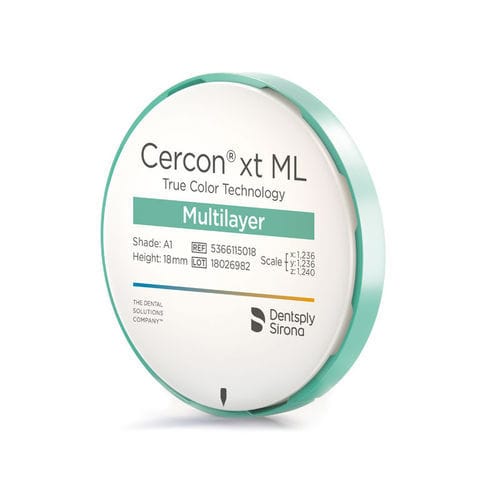 Material dental de circona - Cercon xt ML - DENTSPLY MAILLEFER - de circonio / de fresado / translúcido