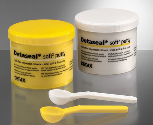 Material dental de silicona - Detaseal® hydroflow soft2 - DETAX GmbH & Co. KG   - para moldes para impresiones dentales / blanco