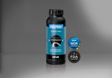Material dental de resina - FREEPRINT® SPLINTMASTER TAFF & FLEX - DETAX GmbH & Co. KG   - para férulas terapéuticas / para impresión en 3D / transparente