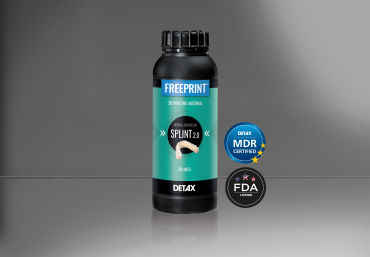 Material dental de resina - FREEPRINT® splint 2.0 - DETAX GmbH & Co. KG   - para restauración dental / para impresión en 3D / transparente