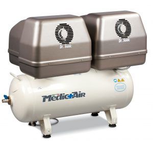 Compresor de aire para odontología - Dr. Sonic 640-90F-ES-6T - FNA S.p.A. - estacionario / 2 unidades / con caja insonorizada