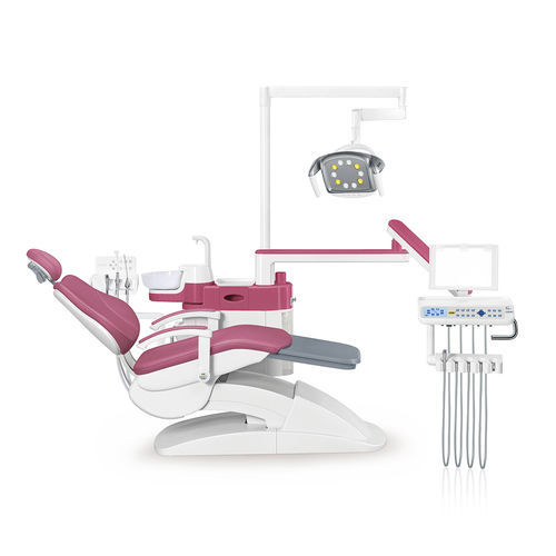 Unidad de tratamiento dental con sillón - AL-388S4 - Foshan Anle Medical Apparatus - con reposacabezas flexible / con sistema de higiene / con portainstrumentos