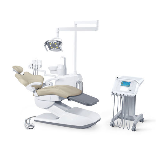 Unidad de tratamiento dental con sillón - AL-388SB - Foshan Anle Medical Apparatus - con reposacabezas flexible / con sistema de higiene / con portainstrumentos
