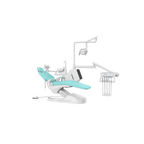 Unidad de tratamiento dental con sillón eléctrico - KLT-6220 A3S - Foshan Roson Medical Instrument - con reposacabezas flexible / con sistema de higiene / con portainstrumentos