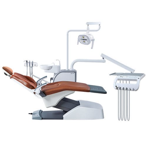 Unidad dental con sillón eléctrico - KLT-6220 S3 - Foshan Roson Medical Instrument - compacta / con sistema de higiene / con portainstrumentos