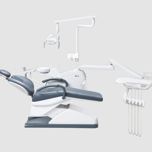 Unidad dental con sillón eléctrico - Classic N2+ - Foshan Roson Medical Instrument - con reposacabezas flexible / con sistema de higiene / con portainstrumentos