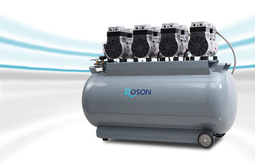 Compresor de aire para odontología - RA08 - Foshan Roson Medical Instrument - con ruedas / 8 unidades / con secadores de aire