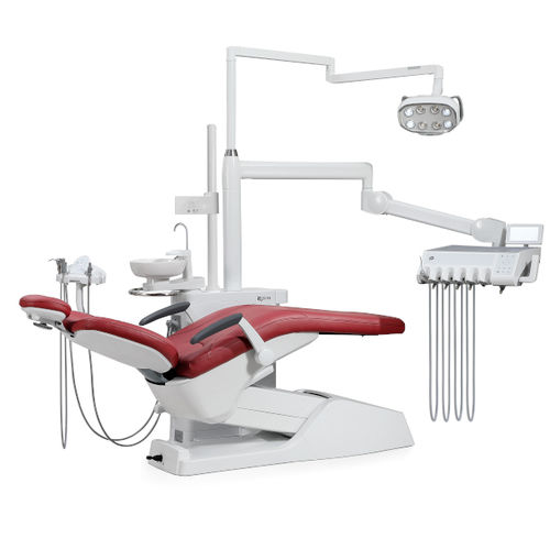 Unidad dental con sillón eléctrico - S9 - Foshan Roson Medical Instrument - compacta / con reposacabezas flexible / con sistema de higiene