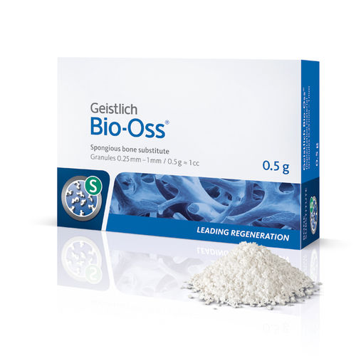 Sustituto óseo xenotransplante - Bio-Oss® S - Geistlich Pharma - para cirugía dental / gránulos