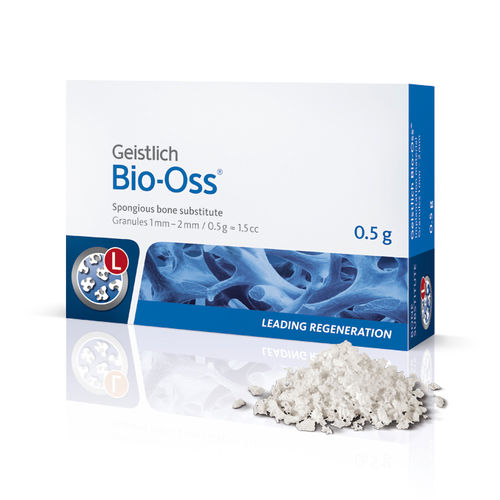 Sustituto óseo xenotransplante - Bio-Oss® L - Geistlich Pharma - para cirugía dental / gránulos