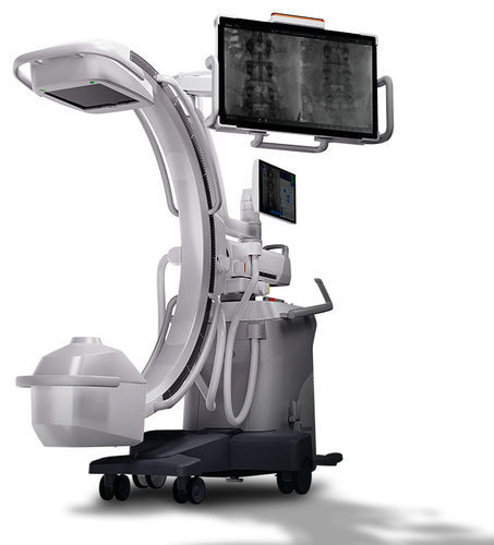 Arco quirúrgico móvil - BELLIGER ACE - Genoray - con sensor plano / con monitor de vídeo integrado
