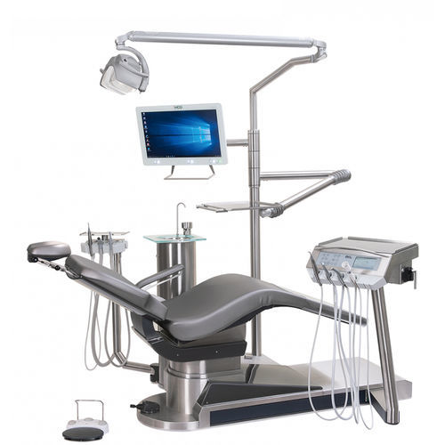 Unidad de tratamiento dental con sillón - D2-EP - DKL CHAIRS GmbH - compacta / con reposacabezas flexible / con monitor
