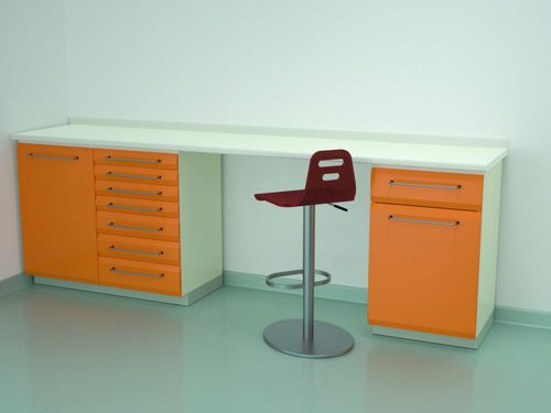 Mesa de laboratorio para la esterilización - W7+W2+L(100)+W19 - ERIO - para odontología / modulable / de acero inoxidable