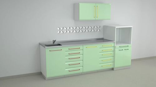 Mesa de laboratorio modulable - S30 - ERIO - con fregadero / de acero inoxidable / con estantes