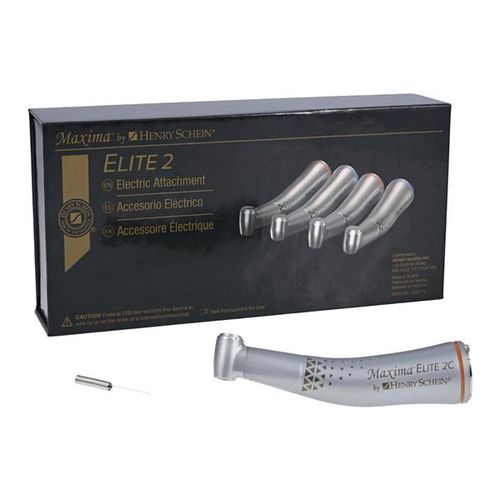 Contraángulo para odontología - Maxima ELITE 2C - Henry Schein - eléctrico / multiplicador / no especificado