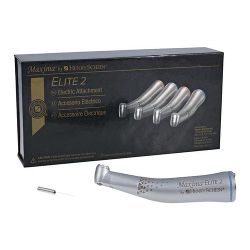 Contraángulo para odontología - Maxima ELITE 2 - Henry Schein - para restauración dental / eléctrico / directo