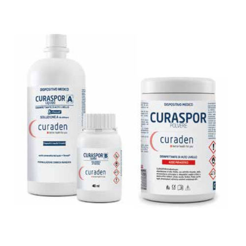 Desinfectante para dispositivos médicos - CURASPOR - INDUSTRIA ZINGARDI SRL   - polvo / a base de ácido