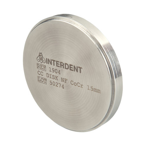 Material dental CoCr - CC Disk NF - Interdent - para restauración dental / CAD CAM / biocompatible