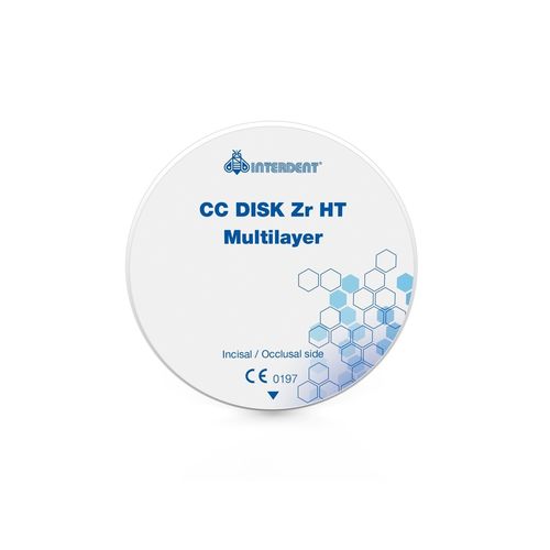 Material dental ZrO2 - CC Disk Zr HT Multilayer - Interdent - para estratificación de cerámica / CAD CAM / de fresado