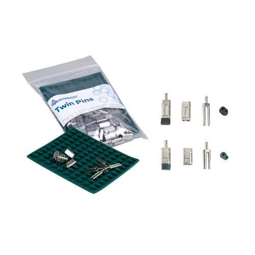 Pin de laboratorio dental - TWIN  - Interdent - de caucho / metalizado / de fresado