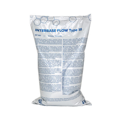 Material dental de yeso - INTERBASE FLOW - Interdent - para modelo anatómico / para laboratorio dental / en polvo