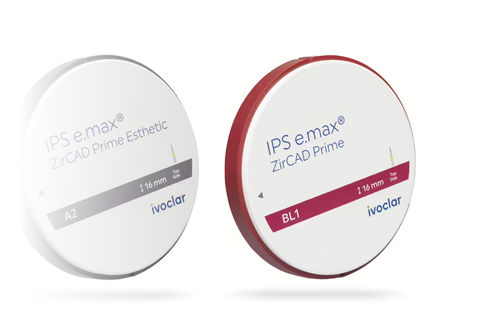 Material dental de circonio - IPS e.max ZirCAD Prime - Ivoclar Vivadent - para restauración dental