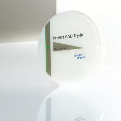 Material dental de PMMA - ProArt CAD®  - Ivoclar Vivadent - para restauración dental / CAD CAM / blanco