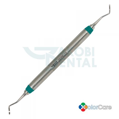 Excavador dental cuchara - EXC63/647 - Jakobi Dental GmbH - mango ColorCare / de acero inoxidable