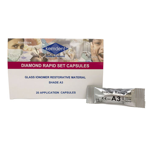 Material dental vidrio ionómero - Diamond  - KEMDENT ASSOCIATED DENTAL PRODUCTS LTD   - para la obturación de canales
