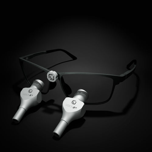 Lupa quirúrgica con montura de gafas - VISIONX K 4.0 / 5.0 / 6.0 - I.C.Lercher - con lámpara frontal / binocular