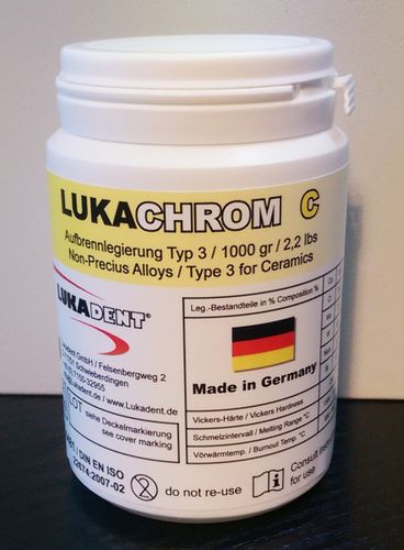 Material dental de aleación - Lukachrom C - LUKADENT - para restauración dental