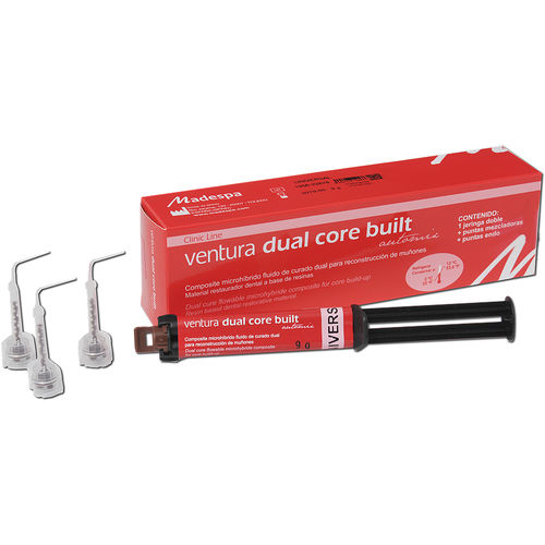 Material dental de composite fluido - ventura dual core - MADESPA S.A.   - para restauración dental / para la obturación de canales / radiopaco