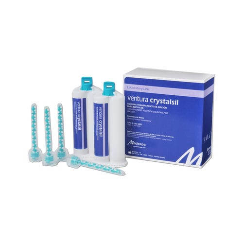 Material dental de silicona - ventura crystalsil fast - MADESPA S.A.   - para restauración dental / transparente