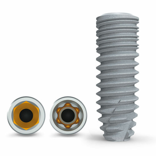 Implante dental cónico - BoneTrust® hex cone - Medical Instinct Deutschland - de titanio / hexágono interno / recto