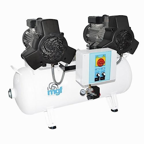 Compresor médico - 100/30 TANDEM PRIME S - MGF Compressors - para odontología / 6 unidades / sin aceite