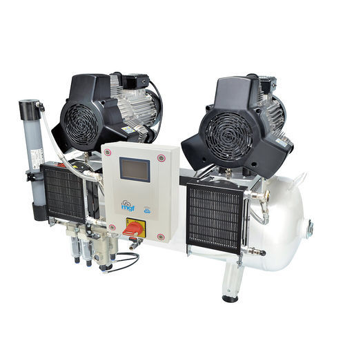 Compresor de aire médico - 100/50 TANDEM PRIME M IOT  - MGF Compressors - de membrana / sin aceite