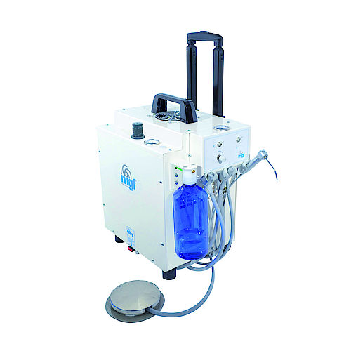 Compresor médico - MINI HELPADENT CAR - MGF Compressors - para odontología / portátil / con ruedas