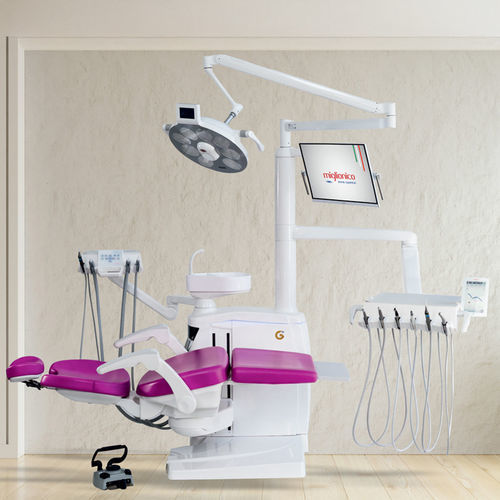 Unidad de tratamiento dental con sillón eléctrico - G60  - Miglionico - con reposacabezas flexible / con sistema de higiene / con portainstrumentos