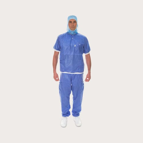 Conjunto sanitario unisex - BARRIER® Clean Air - Mölnlycke Health Care - de poliéster / de algodón / azul