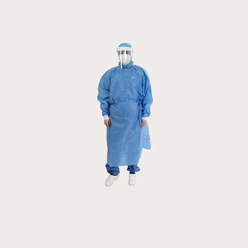 Bata quirúrgica unisex - BARRIER® - Mölnlycke Health Care - transpirable / azul / amarilla