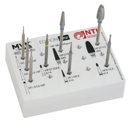 Fresa de laboratorio dental - Modellguss-Set - MVK-line - de cromo cobalto / de molibdeno / de acabado